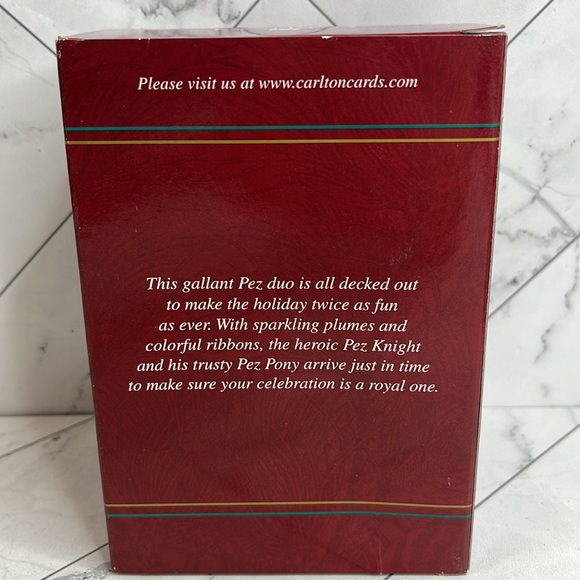 Carlton Cards Heirloom Collection PEZ Knight and Pony Ornaments - Picture 5 of 5